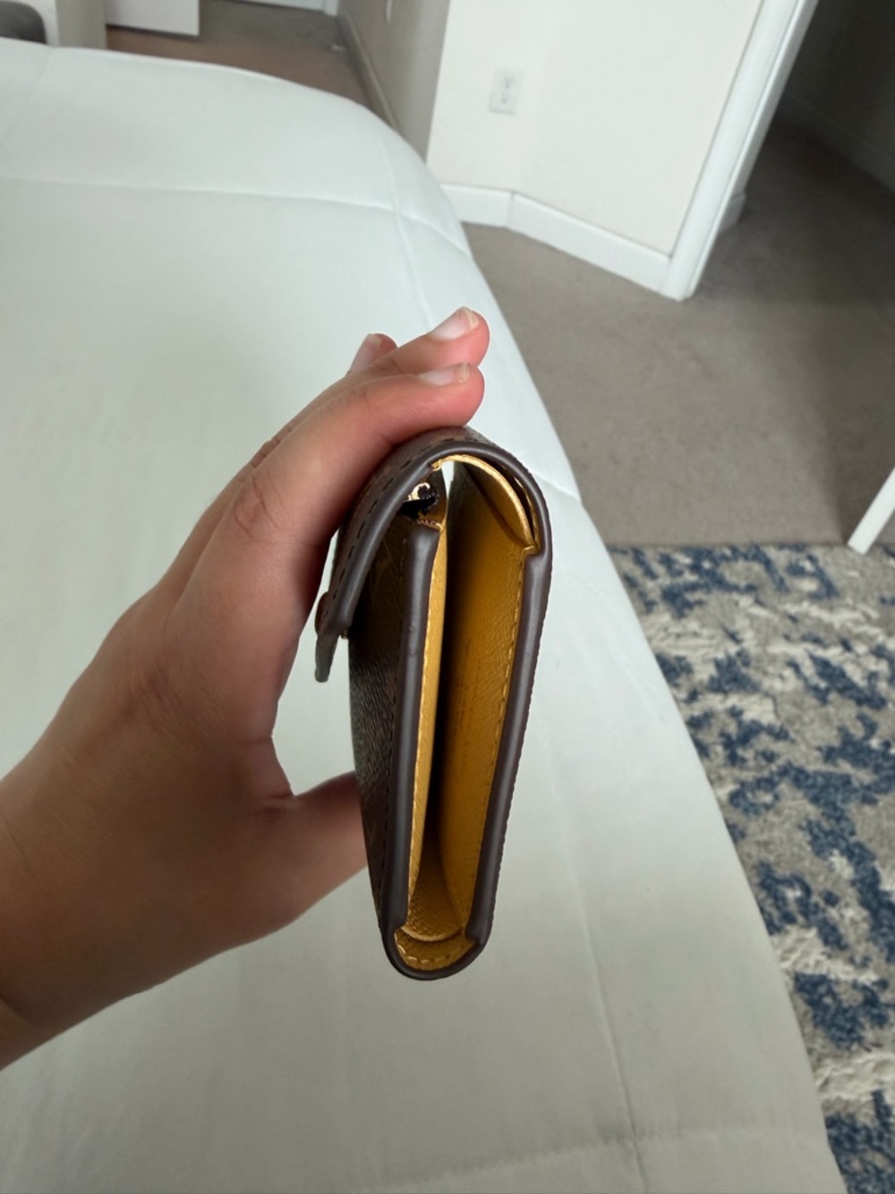Brown monogram trifold wallet - Picture 7 of 9